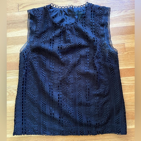 J. Crew Mixed Lace Top - Picture 2 of 5
